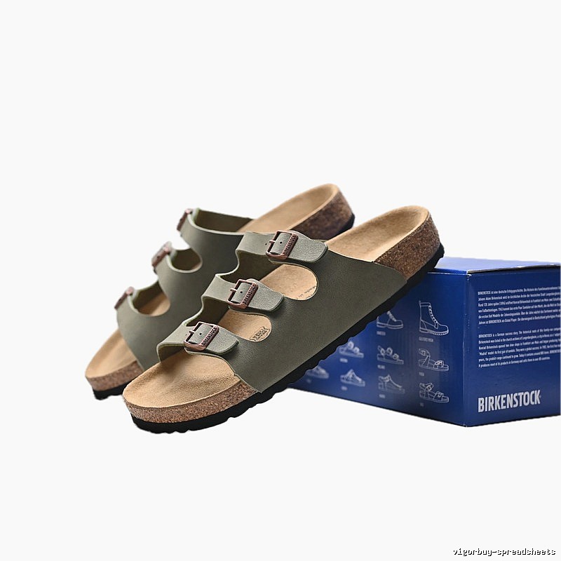 BIRKENSTOCK Casual Retro Army Green Slide Sandals