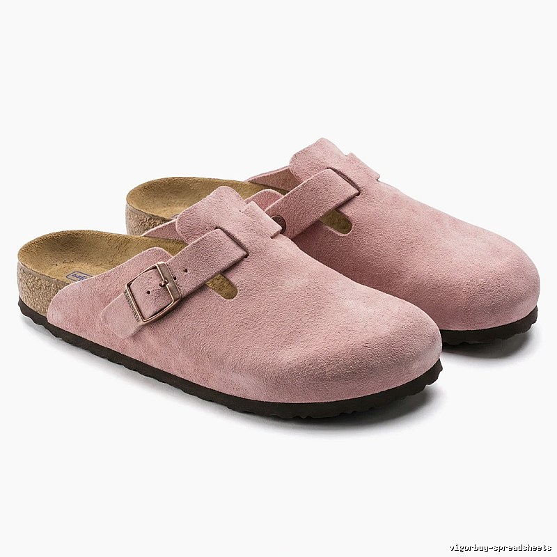 BIRKENSTOCK pink retro-style slippers