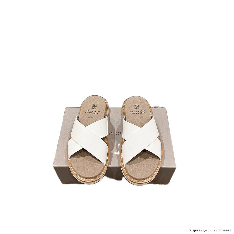 Brunello Cucinelli Casual-style White Slides