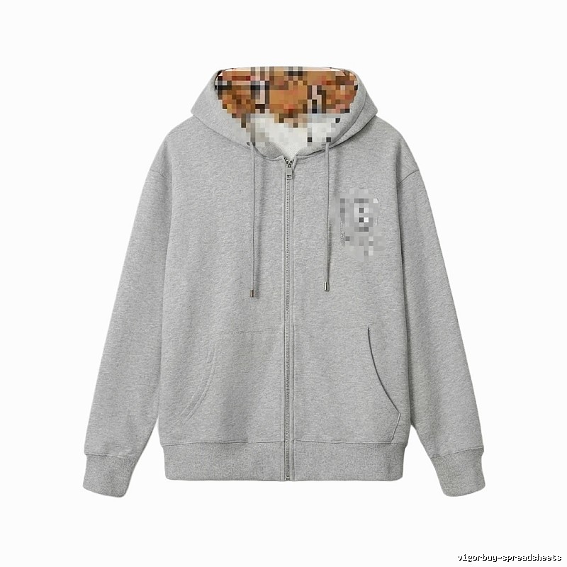 Burberry checkered casual grey hoodie