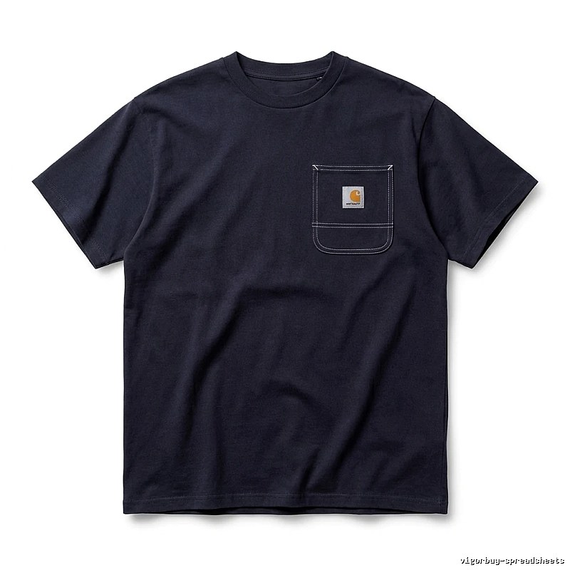 Carhartt minimalist style navy blue T-shirt