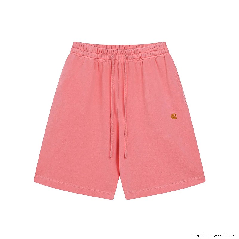 Carhartt WIP Embroidered Casual Style Pink Drawstring Shorts
