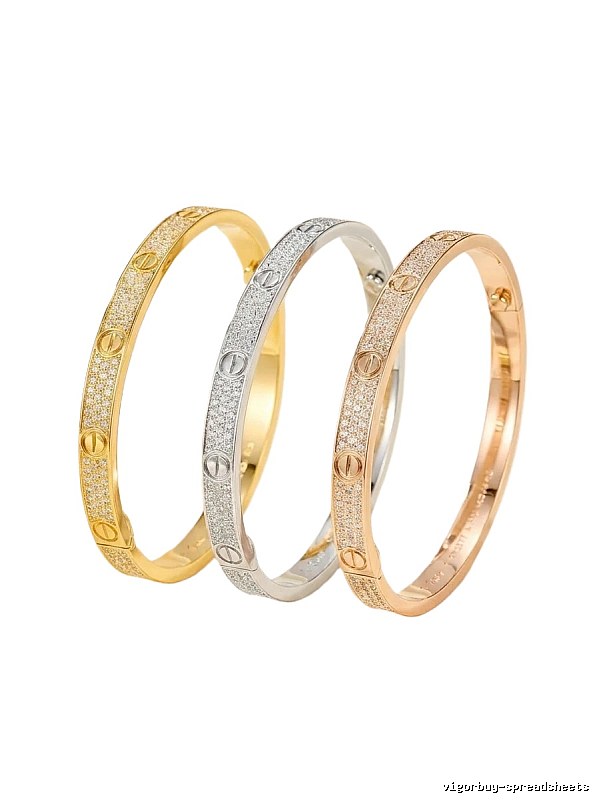 Cartier Love Series Luxurious Three-Color Bracelet