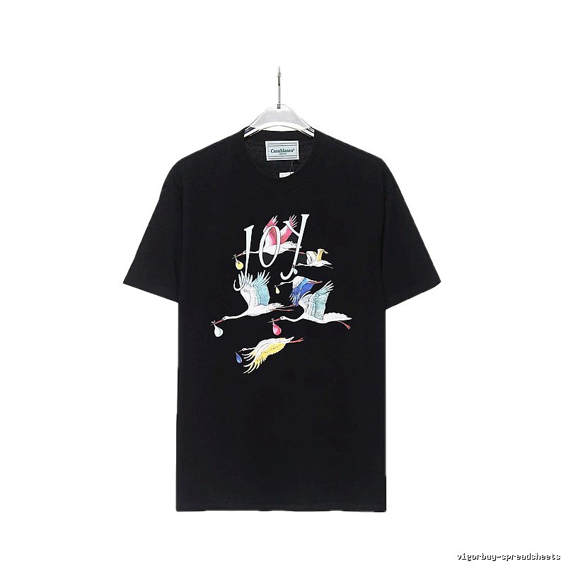 Casablanca Crane Style Black T-shirt