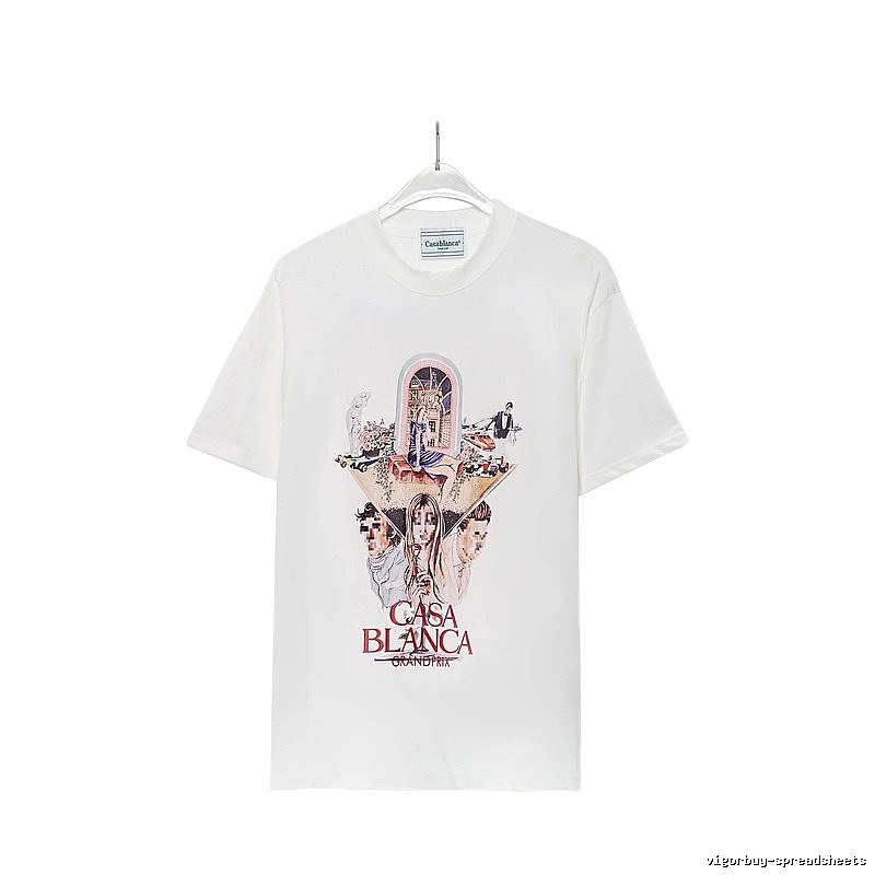 Casablanca Grand Prix Printed White T-shirt