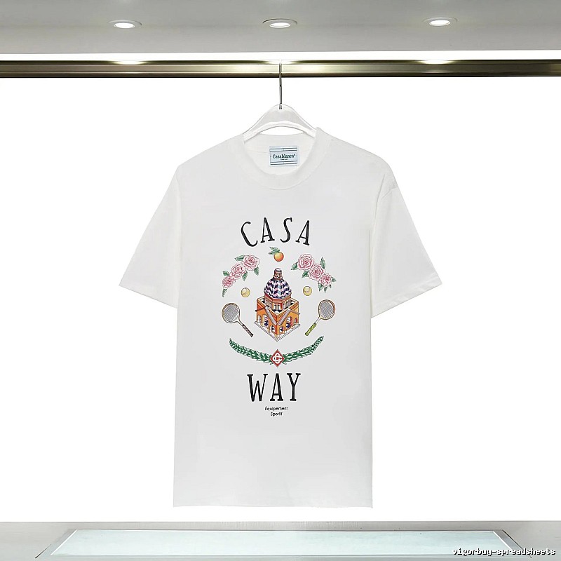 Casablanca printed casual white T-shirt