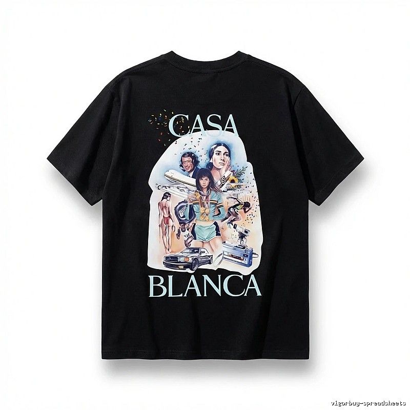Casablanca retro style black T-shirt