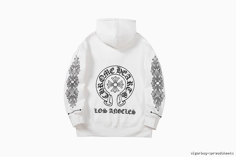 Chrome Hearts 2088-26 White Cross Graphic Hoodie Weekend Wear
