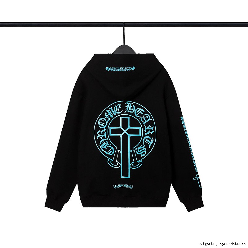 Chrome Hearts 2089-80 Black Cross Graphic Hoodie Outdoor Days