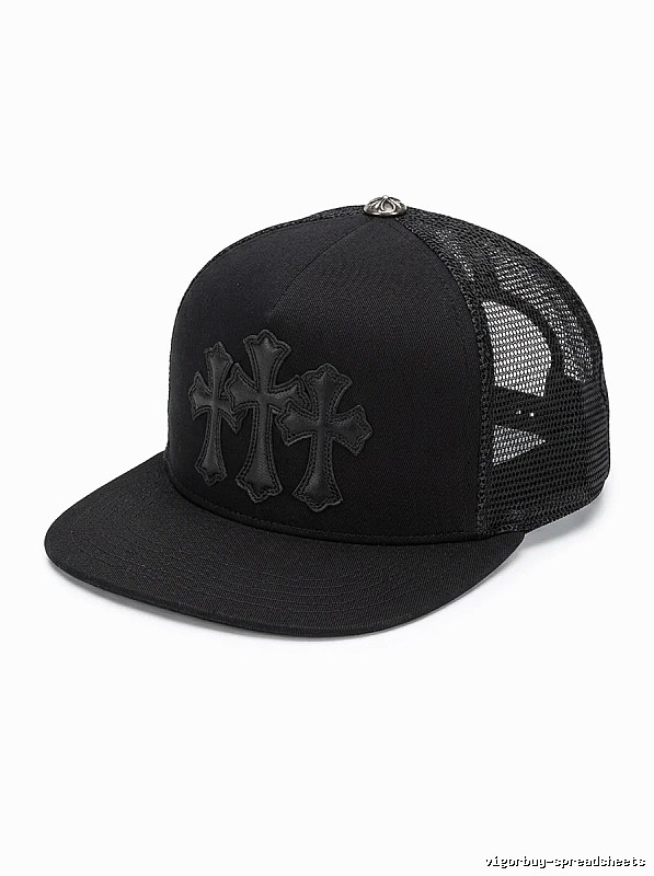 Chrome Hearts Black Trendy Baseball Cap