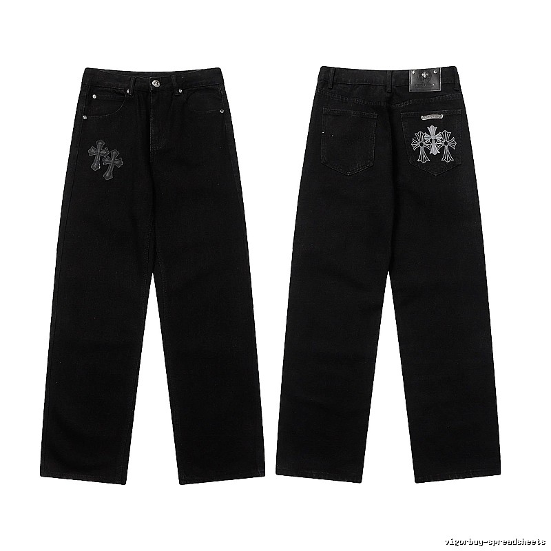 Chrome Hearts Classic Graphic jeans Light Denim Jeans with Travel-Friendly Style