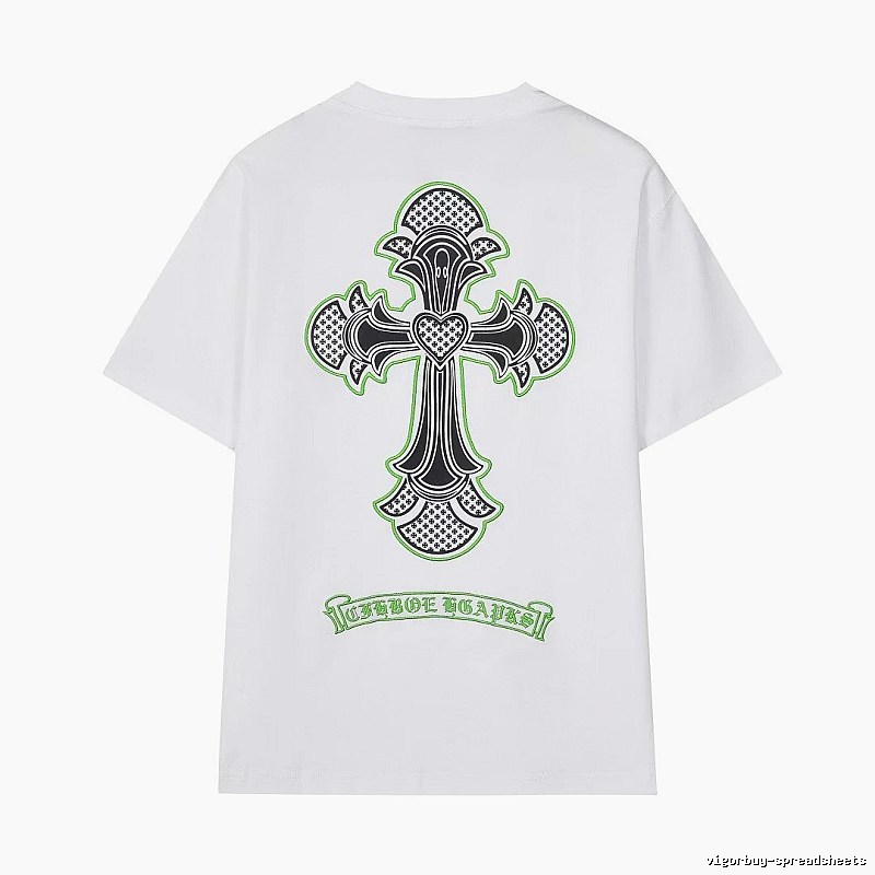 Chrome Hearts Cross Print Street Style White T-Shirt