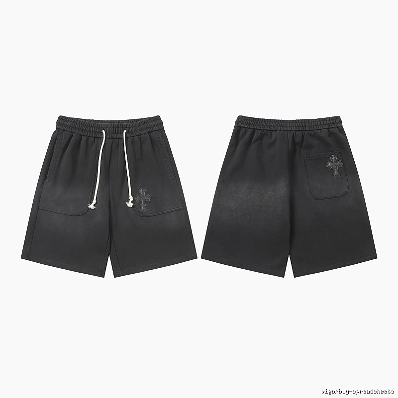 Chrome Hearts Cross Streetwear Brand Black Shorts