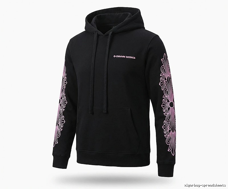 Chrome Hearts Gothic Style Black Hoodie