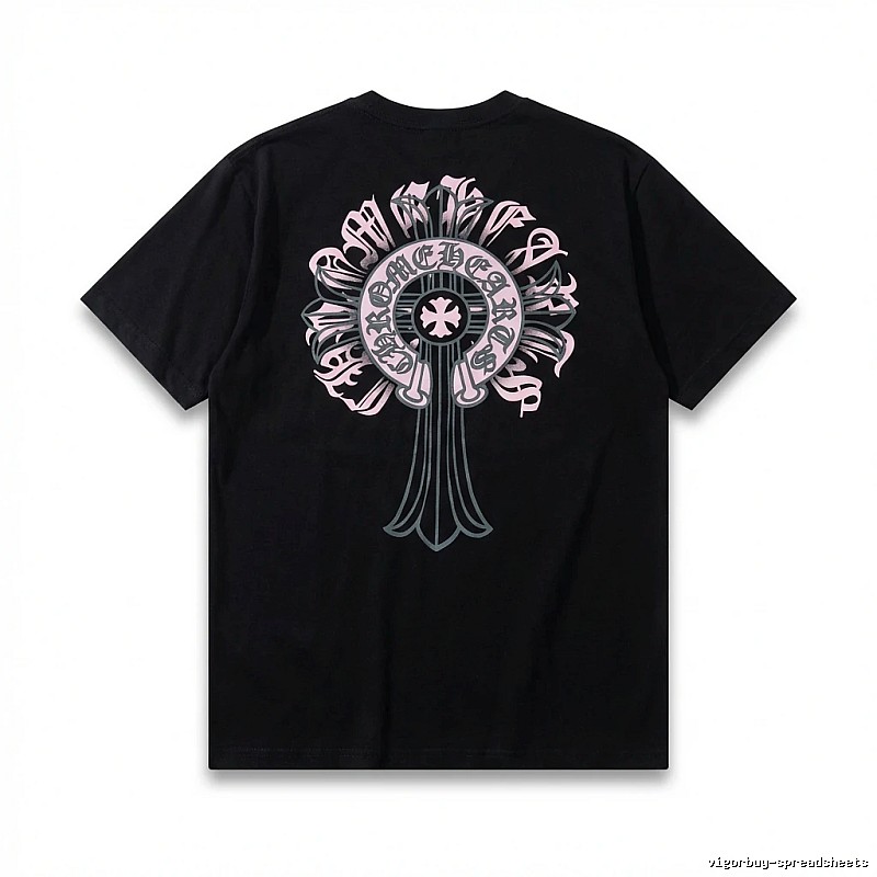 Chrome Hearts Gothic Style Black T-shirt