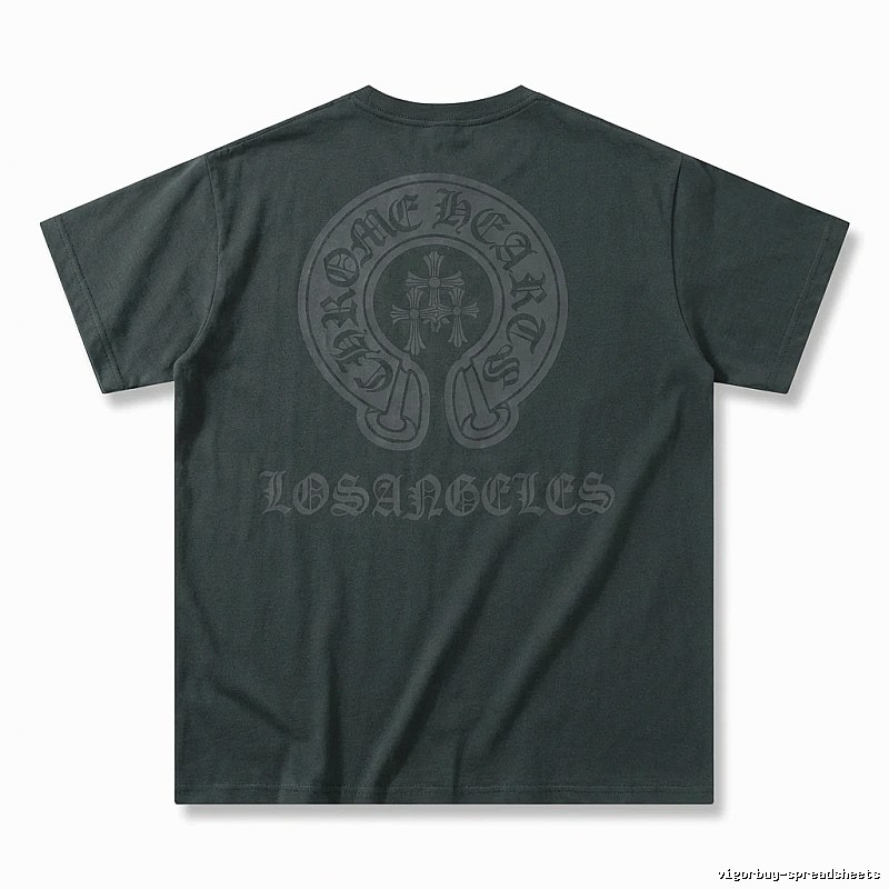 Chrome Hearts Gothic Style Dark Grey T-shirt