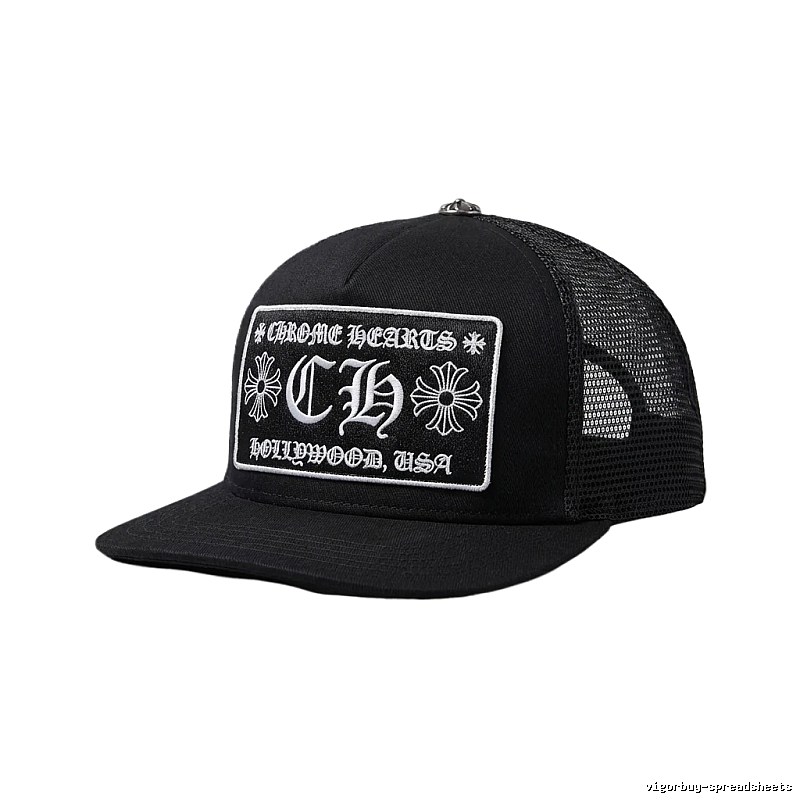 Chrome Hearts retro-style black cap