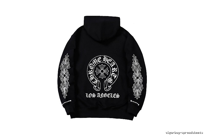 Chrome Hearts Travel Cross graphic hoodie Black Blue Cross with Modern Look