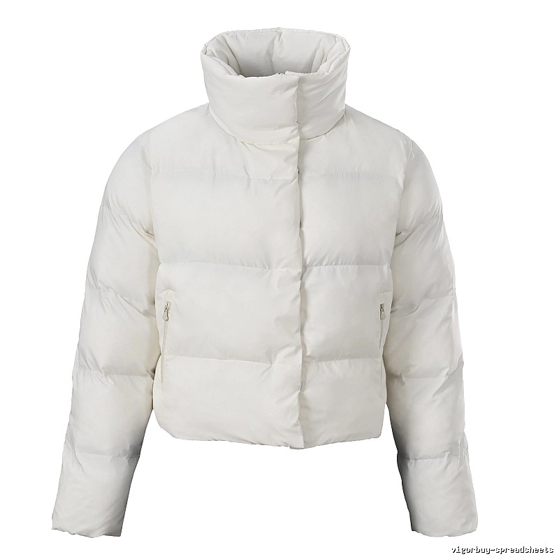 Commuter Stand-Collar Puffer Jacket - White