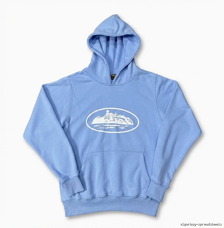 Corteiz Nautical Style Light Blue Hoodie