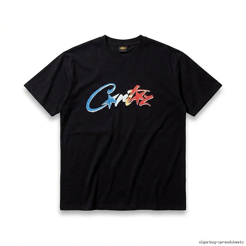 Corteiz Printed Trendy Black T-shirt