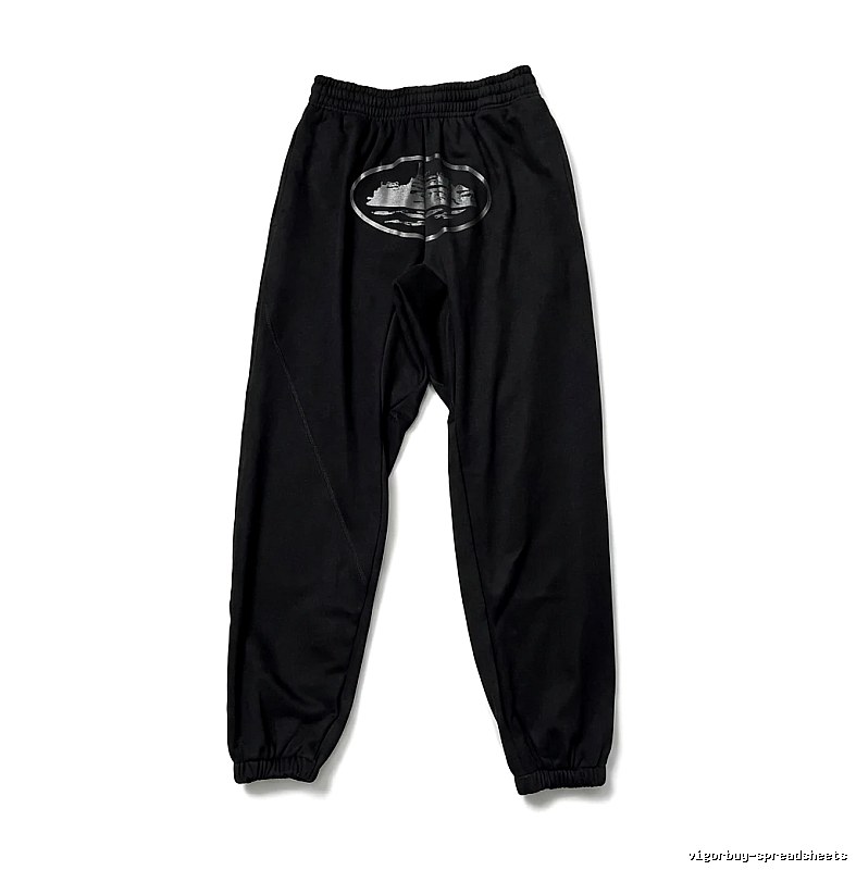 Corteiz printed trendy brand style black pants