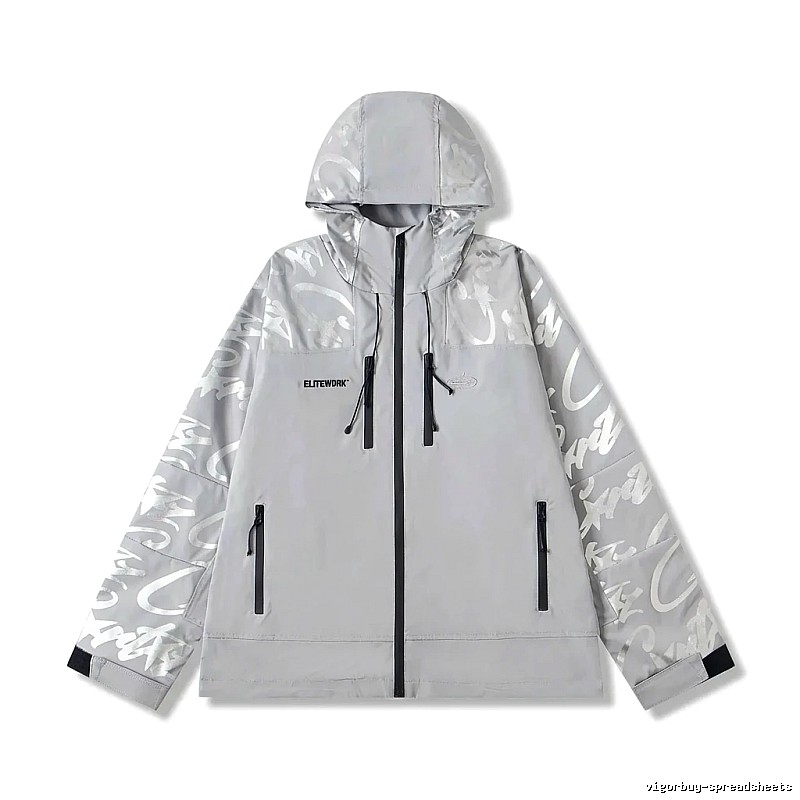 Corteiz Printed Trendy Cool Grey Jacket