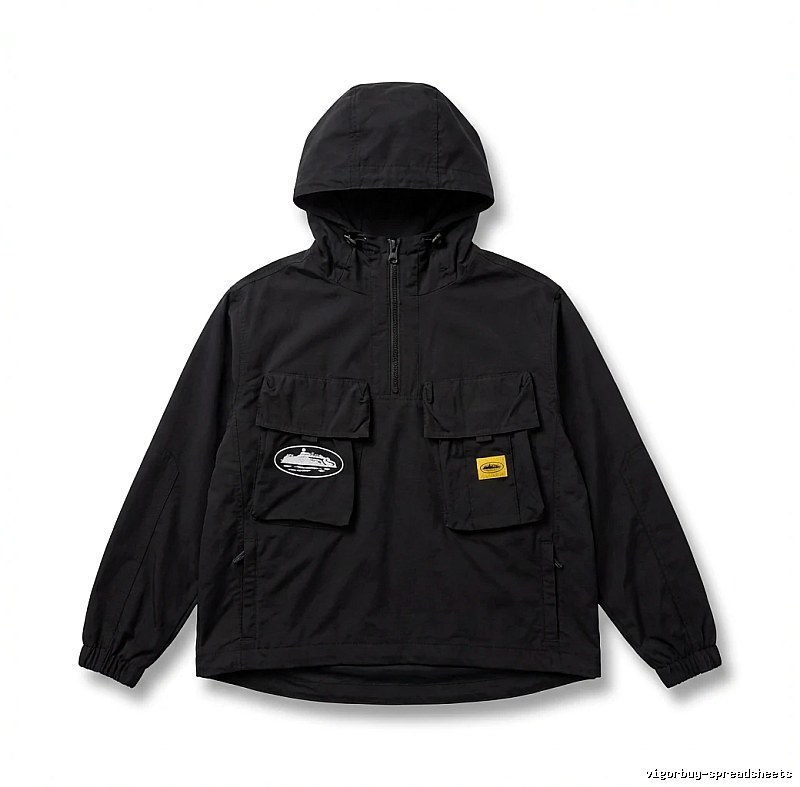 Corteiz Workwear Style Black Jacket