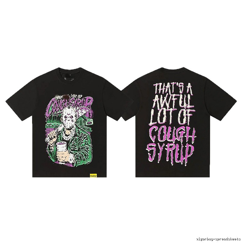 COUGH SYRUP Jason Dark Style Black Short Sleeve T-shirt