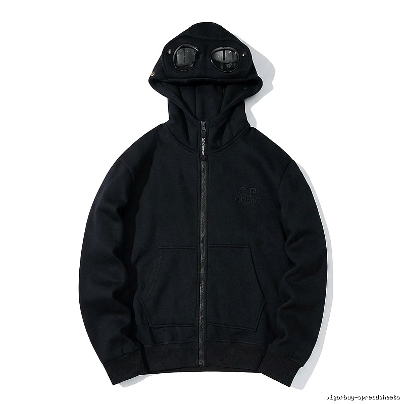 C.P. retro-style black hoodie