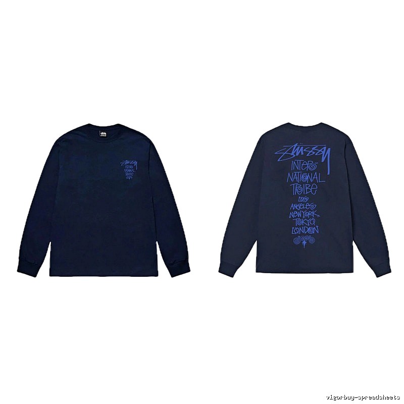 Dark blue hoodie with Stussy graffiti style