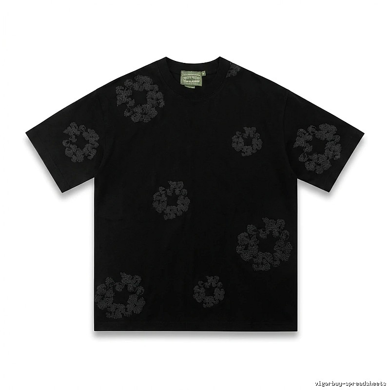 DENIM TEARS Dark Style Black T-shirt