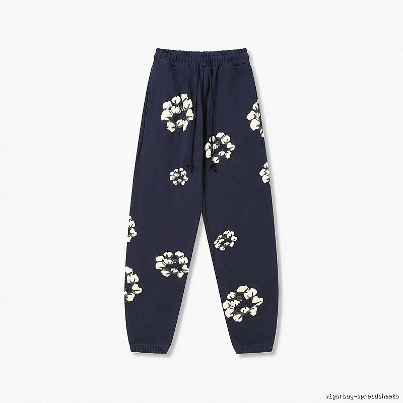 DENIM TEARS Floral Deep Blue Sweatpants