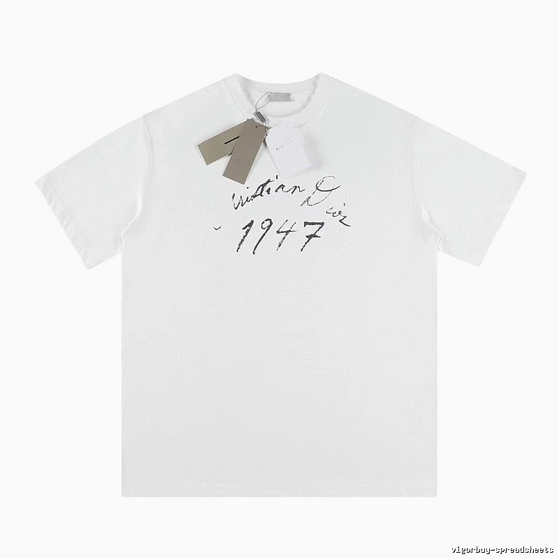 Dior 1947 Collection Minimalist Style White T-Shirt