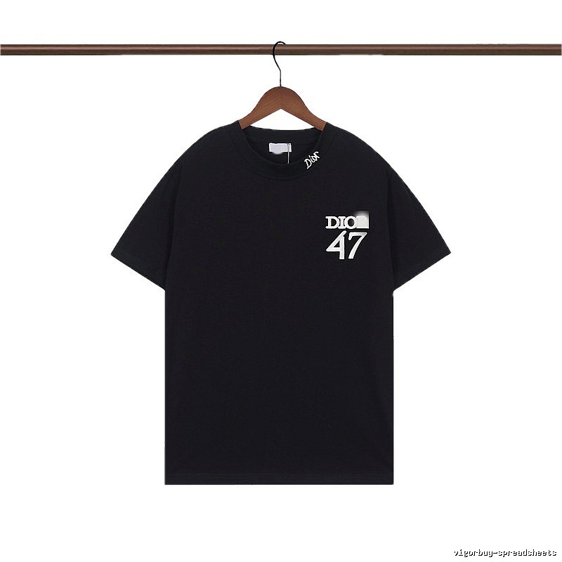 Dior 47 Collection Minimalist Style Black T-Shirt