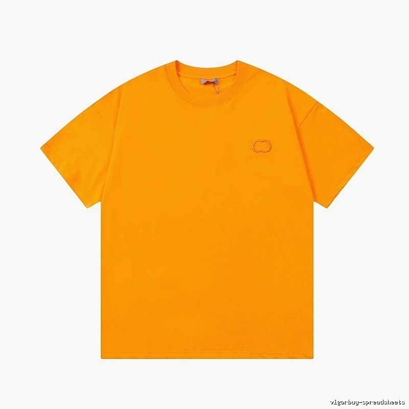 Dior Classic Collection Minimalist Style Orange Short-sleeve T-shirt