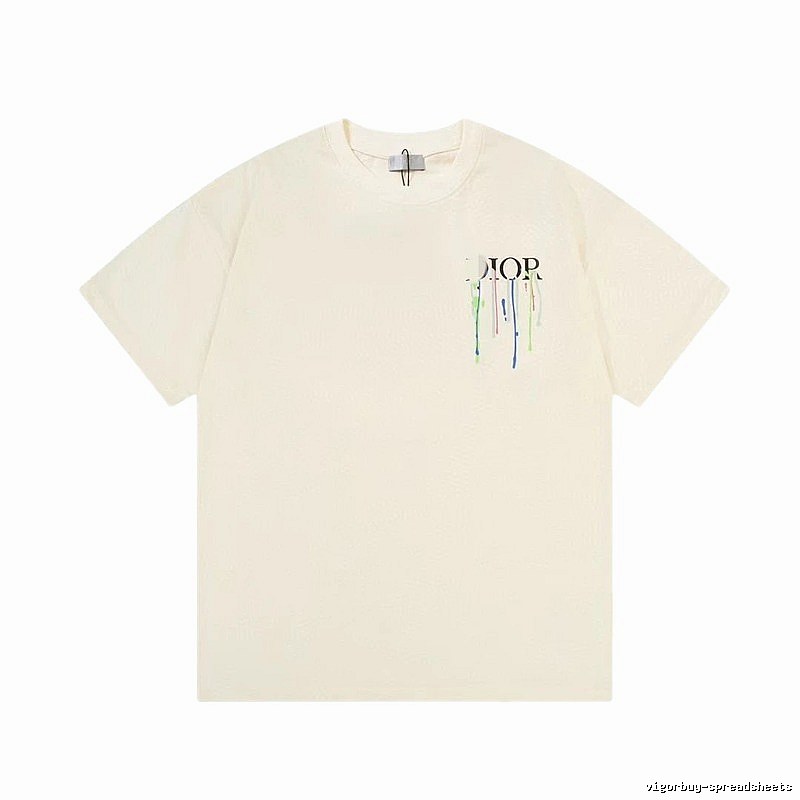 Dior Graffiti Print Street-style Off-white T-Shirt