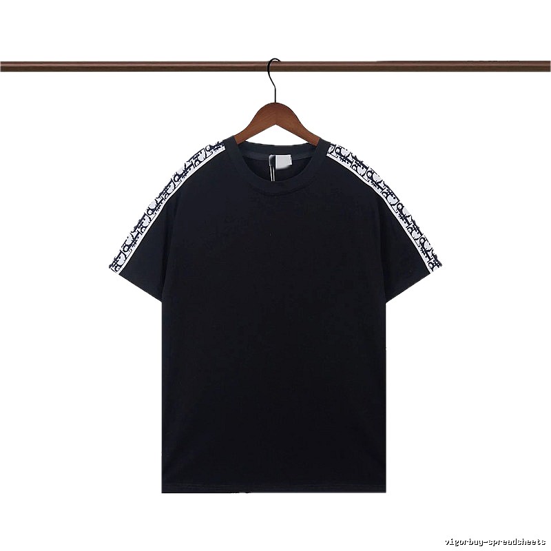 Dior Monogram Webbing Cool Street Style Black T-Shirt