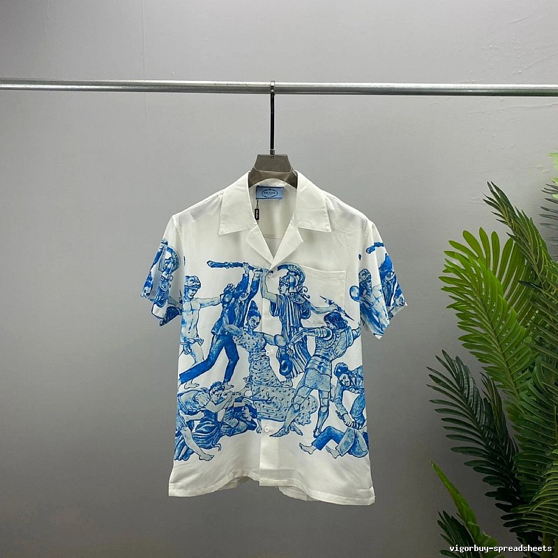 Dior Printed short-sleeve shirt White Button