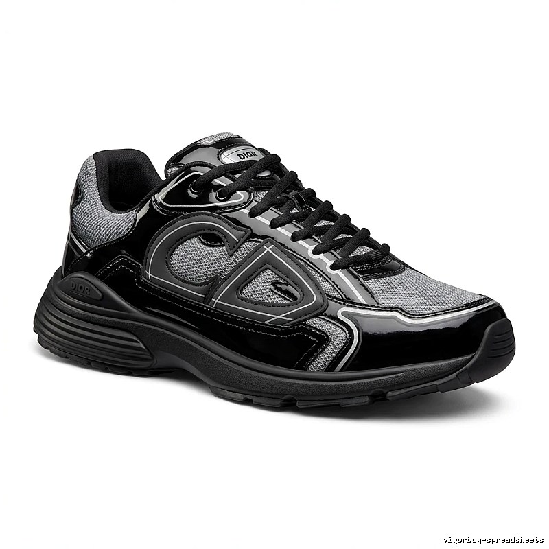 Dior retro-style black and grey sports shoes