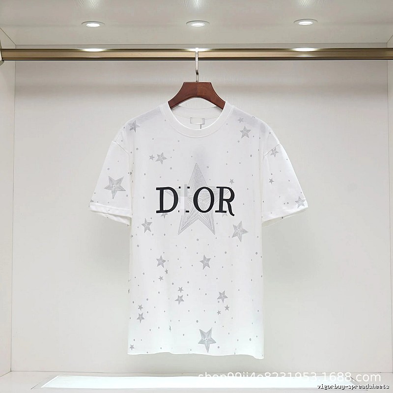 Dior Star Print Cool & Trendy Style White T-Shirt