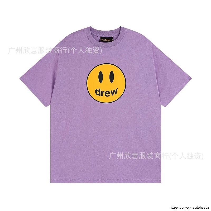 DREW Smile Street Style Purple Short Sleeve T-shirt