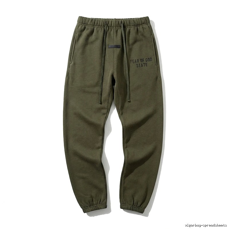 ESSENTIALS casual style olive green sweatpants