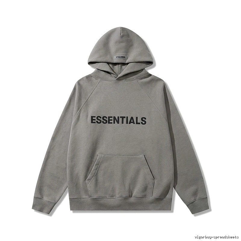 ESSENTIALS minimalist gray hoodie