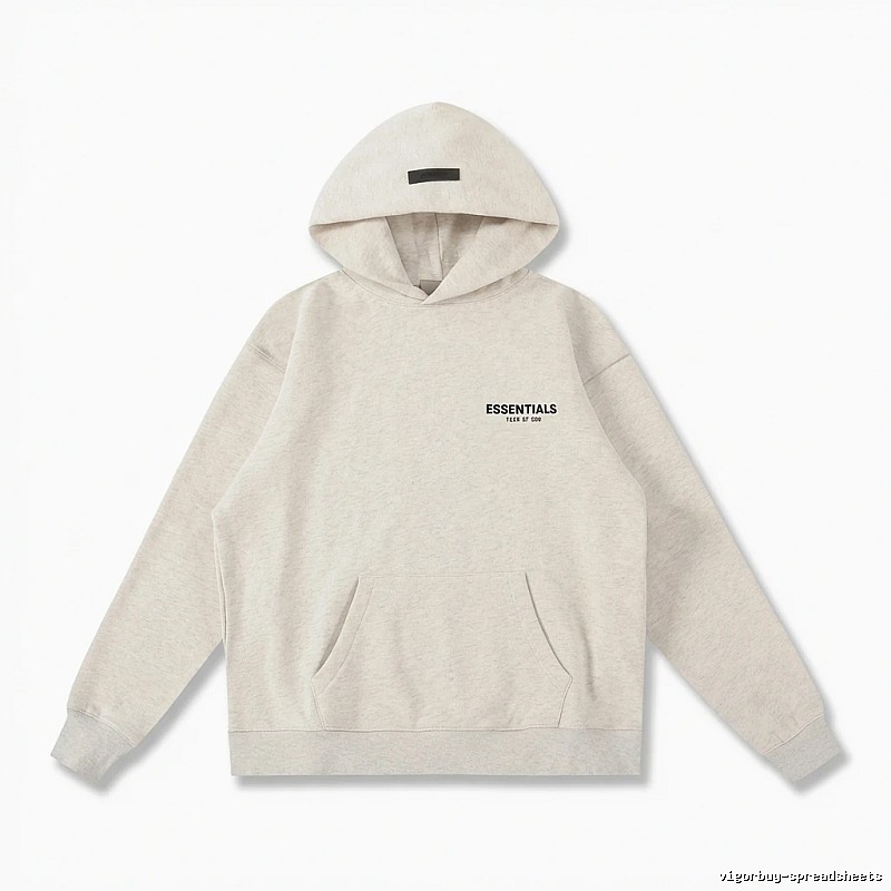 ESSENTIALS minimalist light beige hoodie