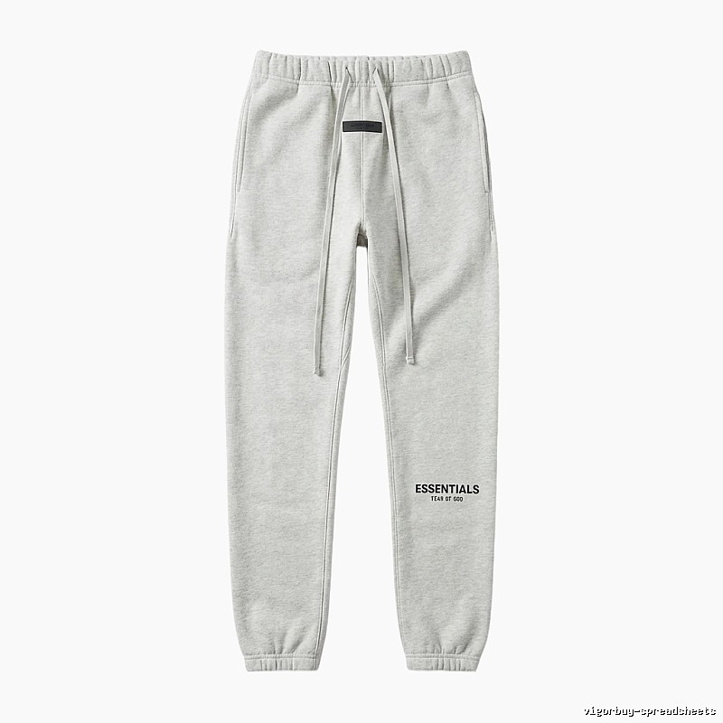 ESSENTIALS minimalist light gray sweatpants