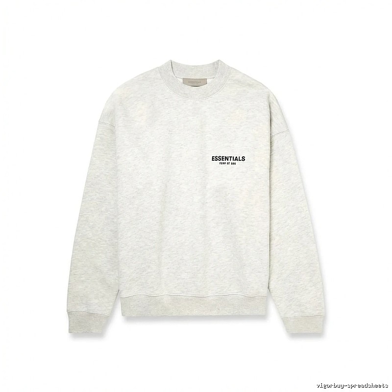 ESSENTIALS minimalist light gray sweatshirt
