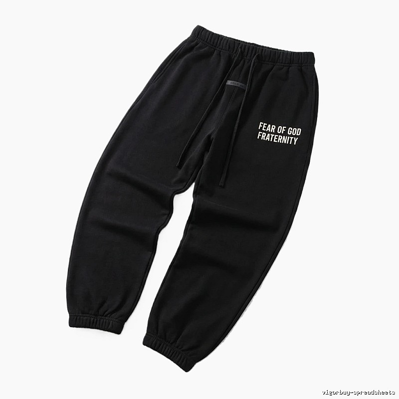 ESSENTIALS minimalist style black sweatpants