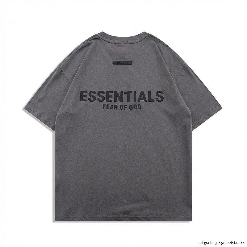 ESSENTIALS Simple Grey Short-sleeve Shirt