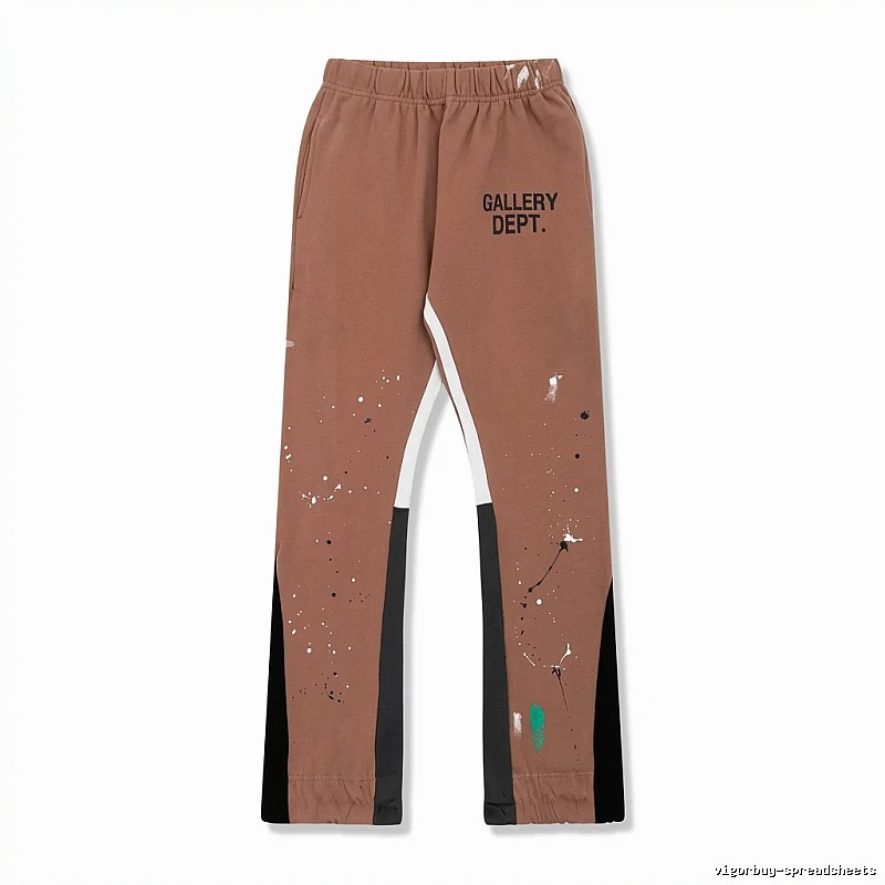 Gallery Dept Graffiti Style Coffee-colored Pants
